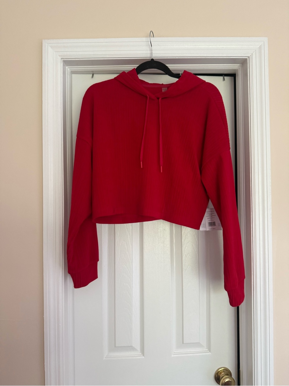 Beyond Yoga Red Cropped Hoodie